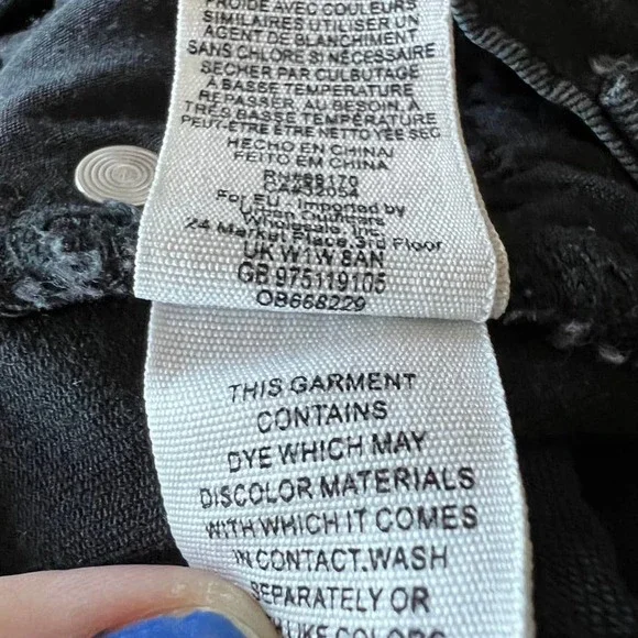 Free People High Rise Distressed Skinny Jeans Size 25 - Picture 16 of 16